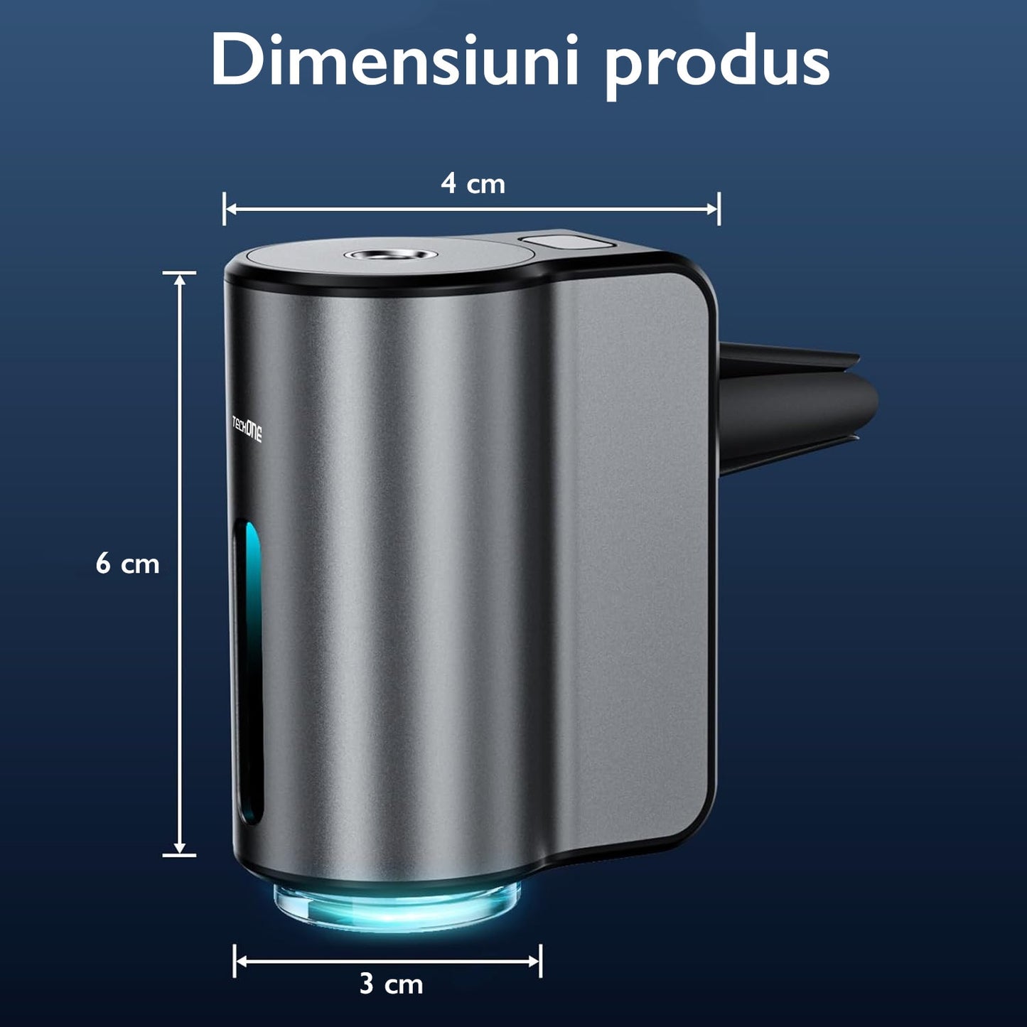 Odorizant Auto Smart – 3 Arome, Acumulator & Iluminare Ambientală