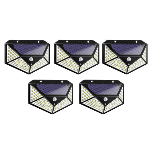 Set 5 Lămpi Solare de Exterior – 100 LED-uri, Senzor de Mișcare, Rezistente la Apă, SL-52